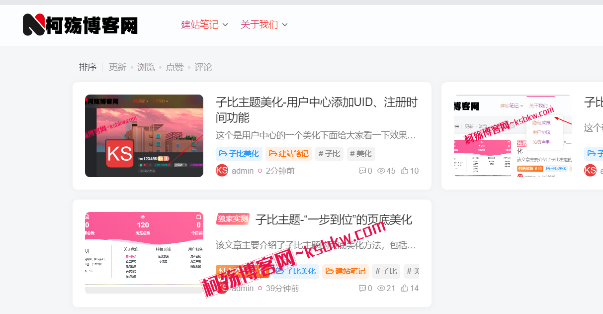 子比主题~美化添加文章自定义前缀-柯殇博客网