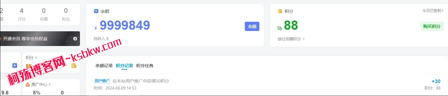 子比功能~实现拉新引流-柯殇博客网